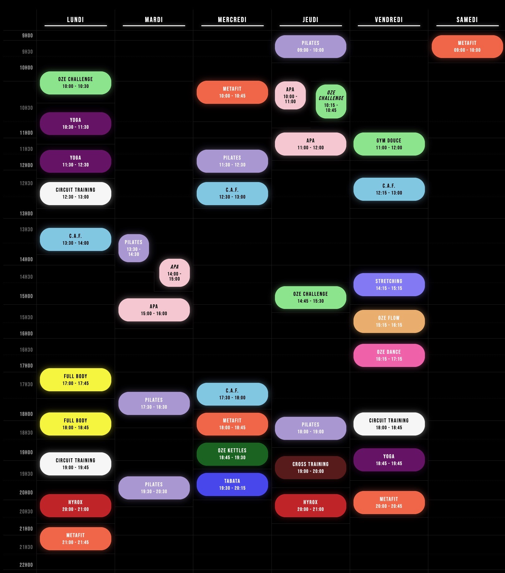 planning avril 2026